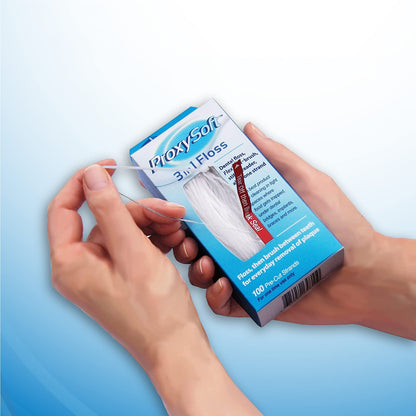 ProxySoft 3-in-1 Floss - 2pk (200 Strands) | Orthodontic Dental Floss for Braces