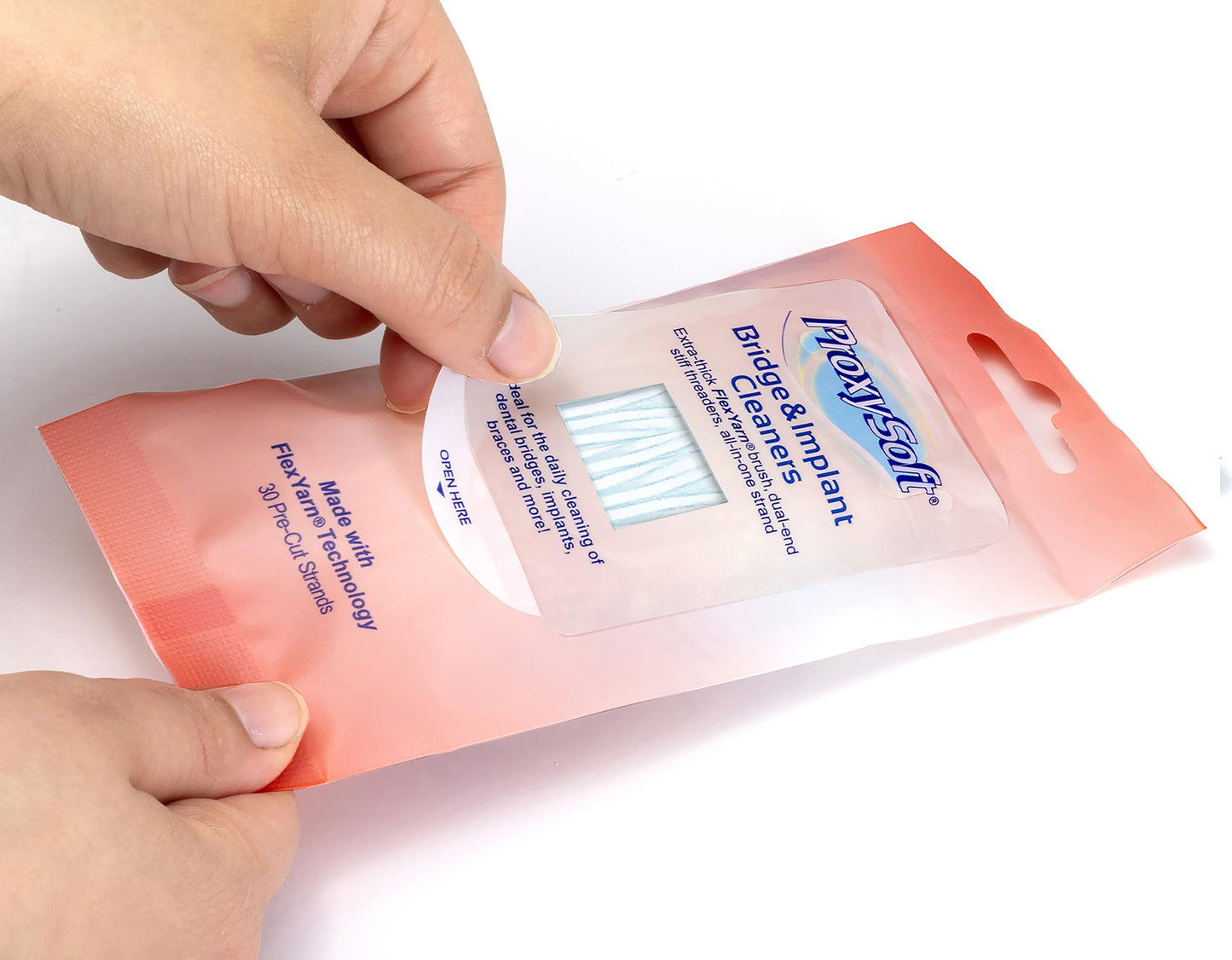 Proxysoft Dental Floss for Bridges and Implants – 5 Packs with Threaders