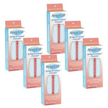 Proxysoft Dental Floss for Bridges & Implants – 6 Packs | Floss Threaders for Bridges, Implants & Braces