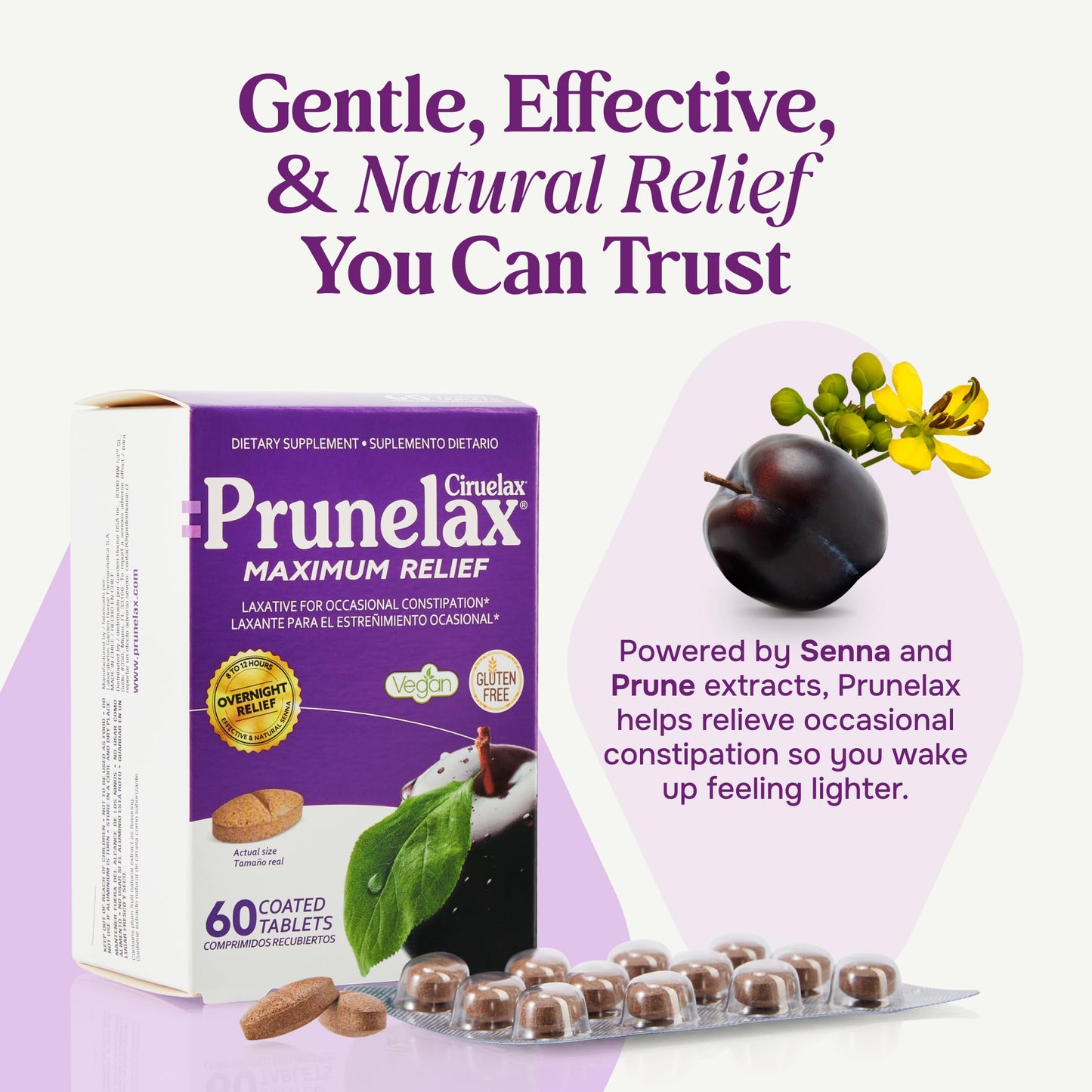 Prunelax Extra Strength Tablets – Natural Senna Laxative (120 Tablets)