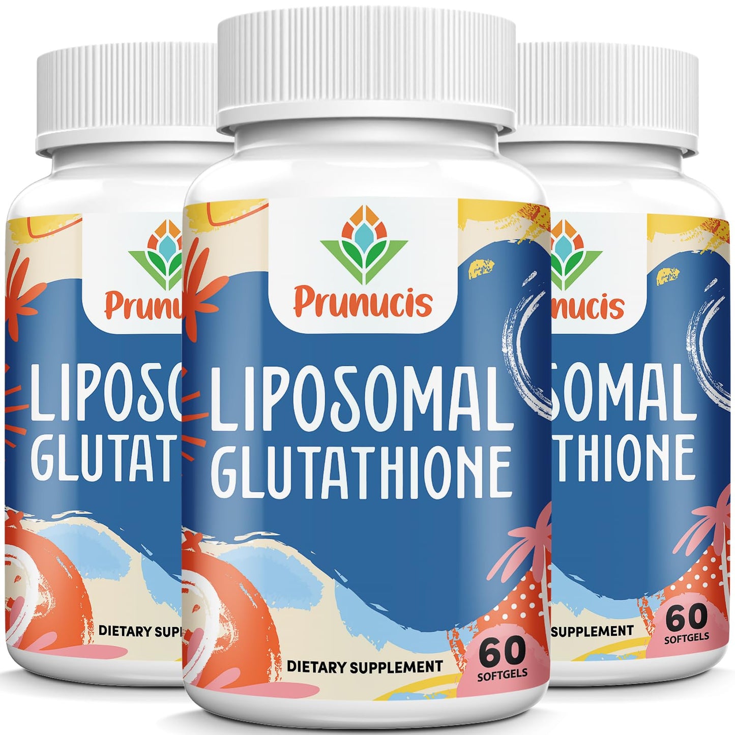 Prunucis 2400MG Liposomal Glutathione with Vitamin C, Milk Thistle & Alpha-Lipoic Acid — 180 Softgels