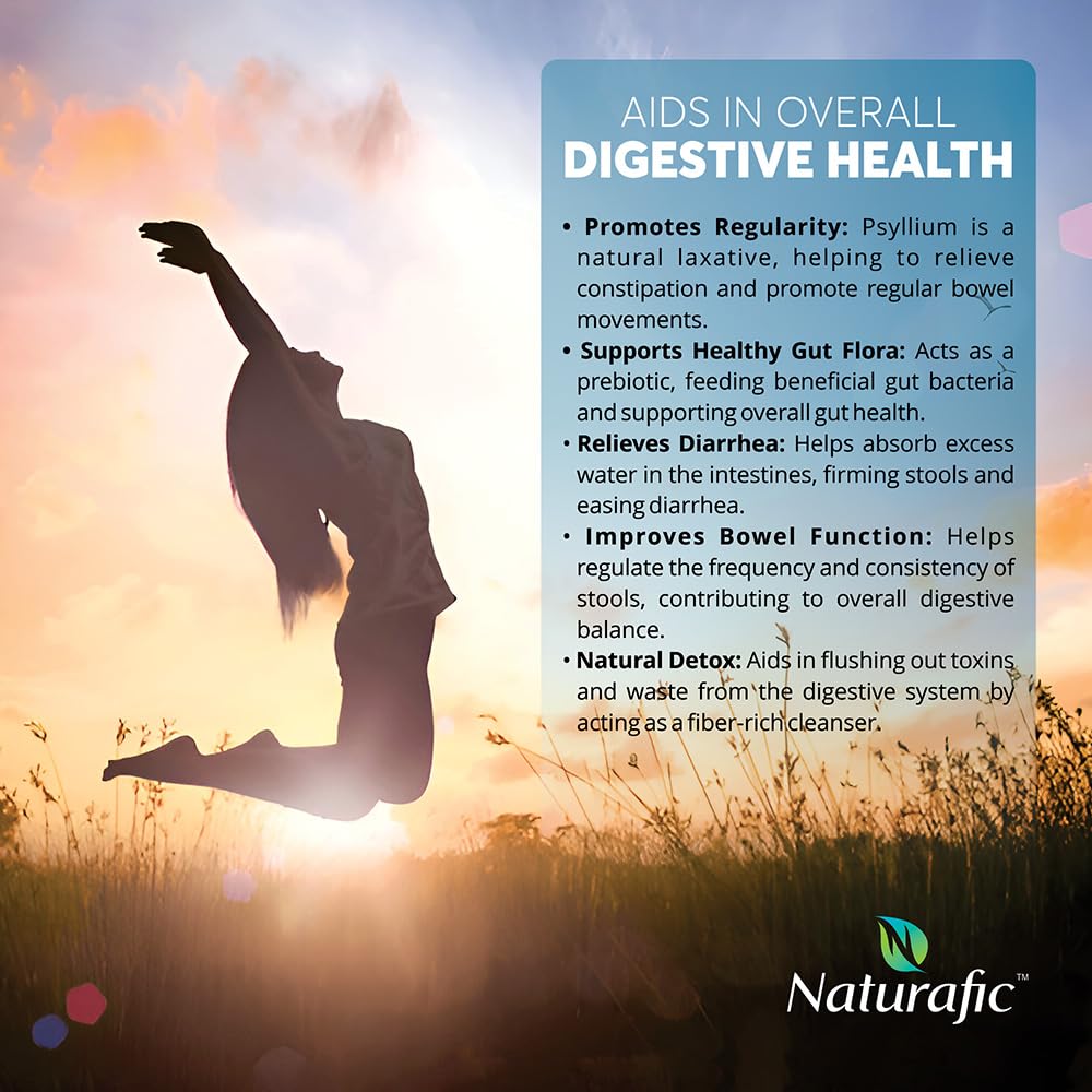 Psyllium Husk Capsules 1500mg – Digestive Health, Regularity & Weight Management | Non-GMO, 240 Capsules