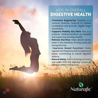 Psyllium Husk Capsules 1500mg – Digestive Health, Regularity & Weight Management | Non-GMO, 240 Capsules