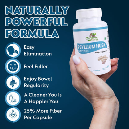 Psyllium Husk Capsules 1500mg | 90 Capsules - Digestive Health & Regularity