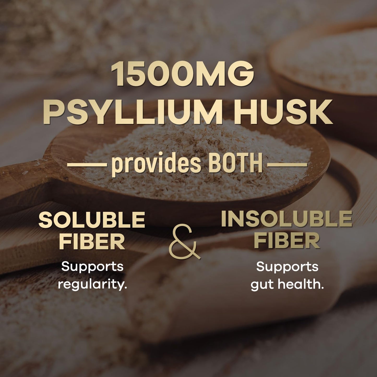 Psyllium Husk Capsules 1500 mg – Plant-Based Fiber (Vegan, Non-GMO) 120 Caps