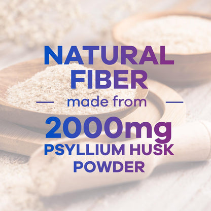 Psyllium Husk Fiber 1500mg – Vegan Prebiotic, Soluble Fiber for Digestive Health | 60 Capsules