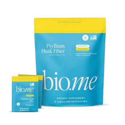 Psyllium Husk Fiber Lemonade – 6g Per Packet, 20-Count Travel Packs