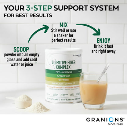 Psyllium Husk Powder – Digestive Fiber Supplement for Gut Health | Vegan, Sugar-Free, Unflavored | 60 Serves