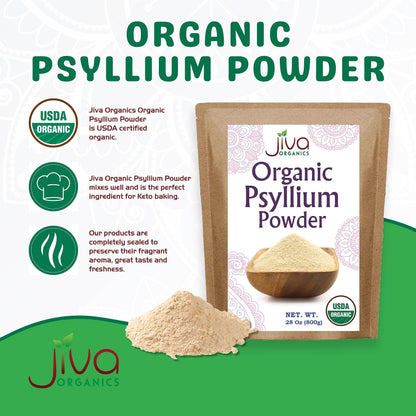 Jiva Organics Psyllium Husk Powder – 1.75 lb, Gluten Free, Fine Ground
