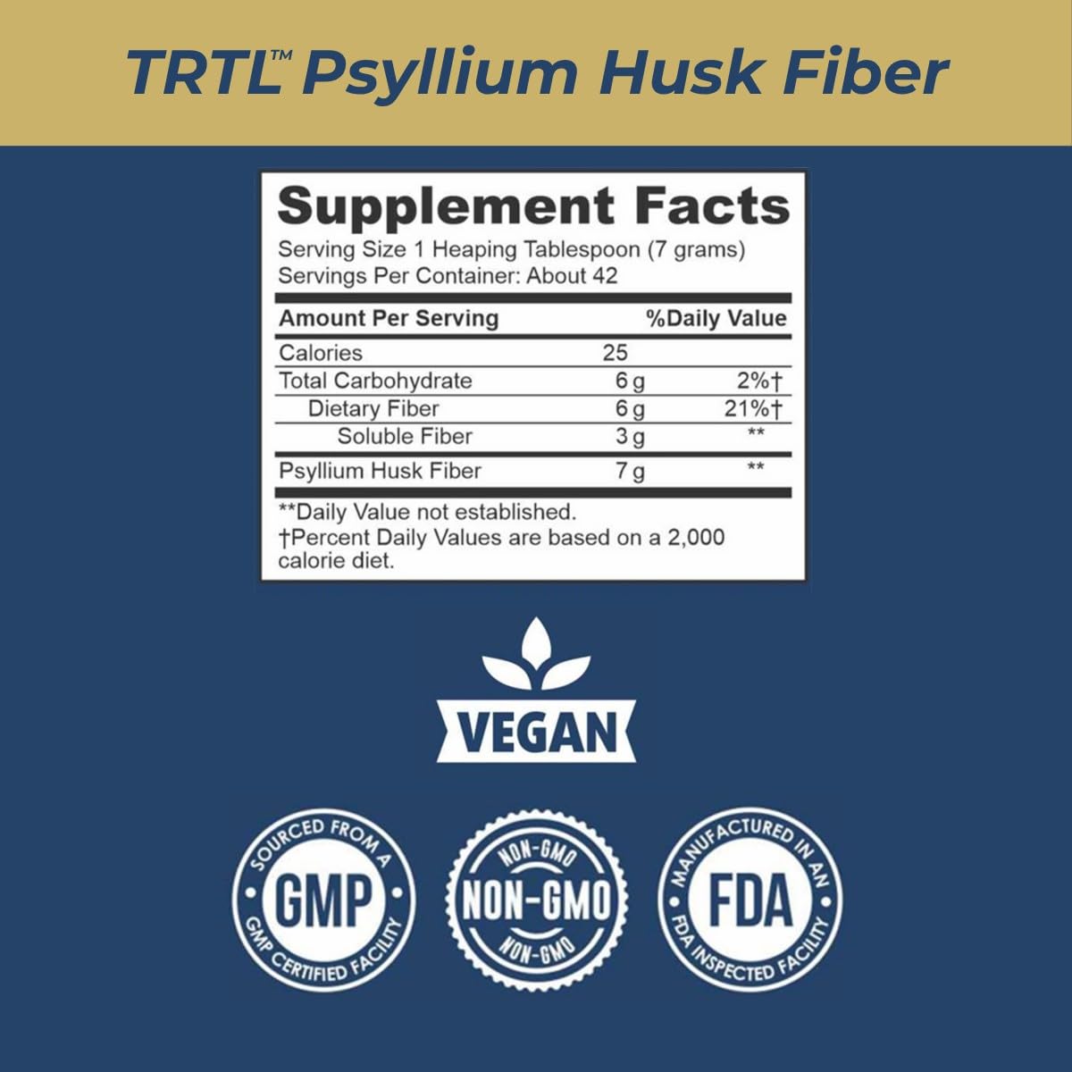 Psyllium Husk Powder – Sugar-Free and Unflavored | 6g Fiber per Serving