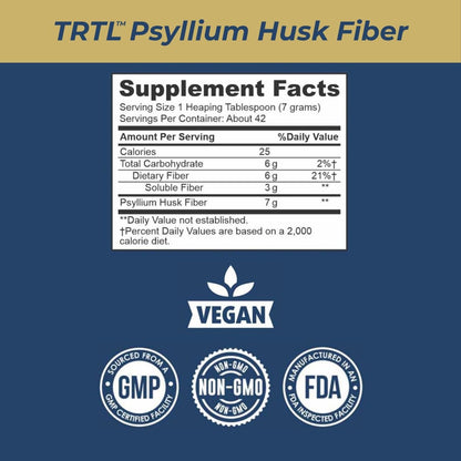 Psyllium Husk Powder – Sugar-Free and Unflavored | 6g Fiber per Serving