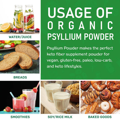 Jiva Organics Psyllium Husk Powder – 1.75 lb, Gluten Free, Fine Ground