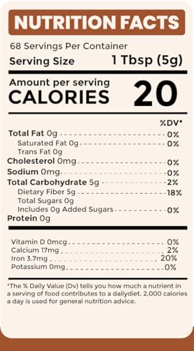 Sownandgrown Psyllium Husk Whole – 12 oz Fiber Supplement, Gluten Free, Vegan, Non-GMO