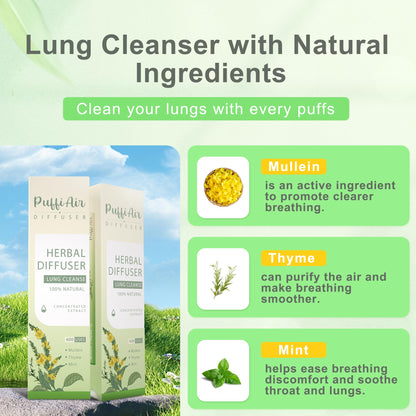 Herbal Diffuser Bundles (2 Sticks Orange & Green) | PUFFIAIR 4-in-1 Wellness