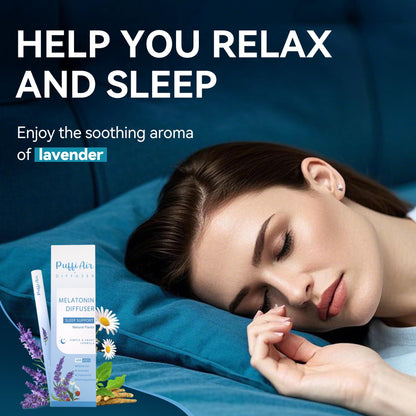 PUFFIAIR Herbal Diffuser Duo – Mullein & Melatonin | Night & Day Relax Duo, 600 Uses per Stick