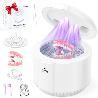 45kHz Ultrasonic Retainer Cleaner – 200ml, 3 Modes, Dentures & Aligners | PUFTEM