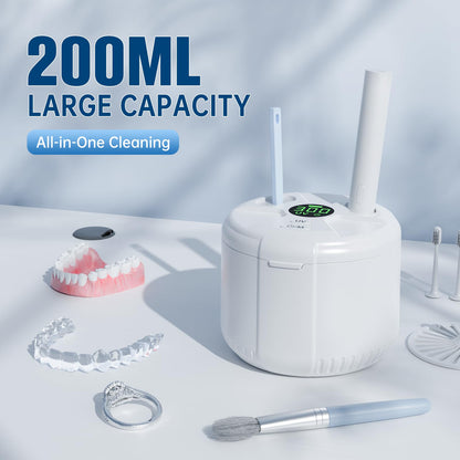 45kHz Ultrasonic Retainer Cleaner – 200ml, 3 Modes, Dentures & Aligners | PUFTEM