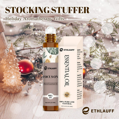 Essential Oil Roll-On Blend – Focus, Mood, Sleep | Gifts for Women & Men