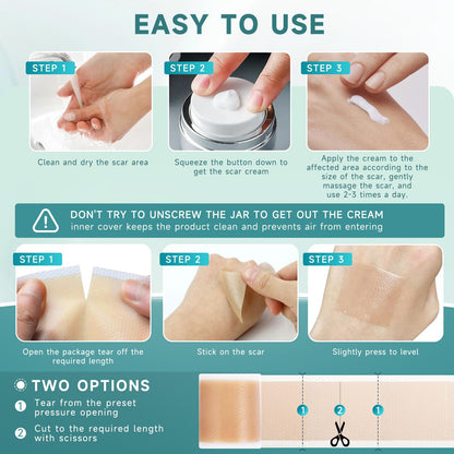 Pumkot Advanced Silicone Scar Cream & Scar Sheets – Dual-Action Scar Repair Kit