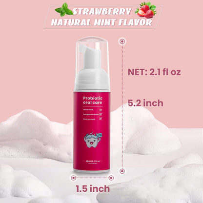 Kids Foam Toothpaste Fluoride Free - Watermelon & Strawberry Mint for U-Shaped Toothbrush