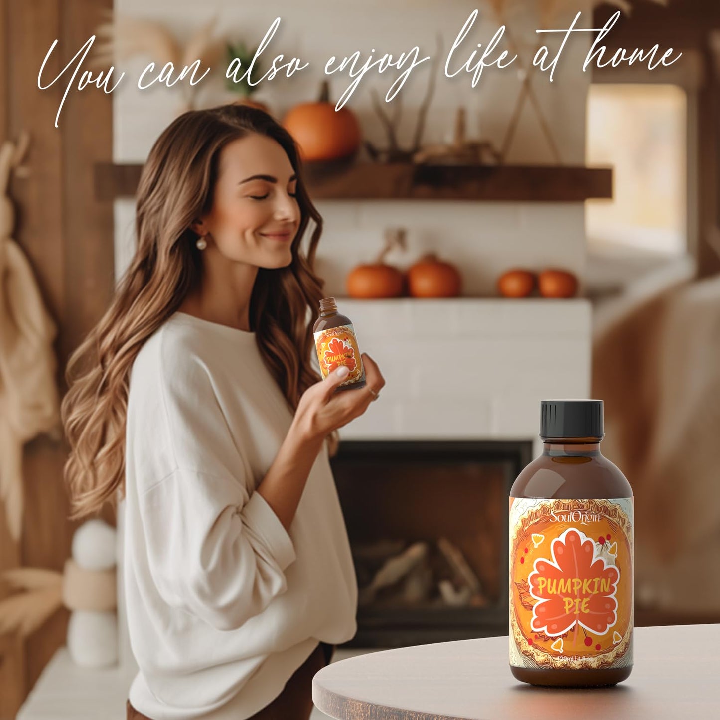 SoulOrigin Pumpkin Pie Essential Oil 120ml – Cozy Fall Fragrance for Diffusers & DIY