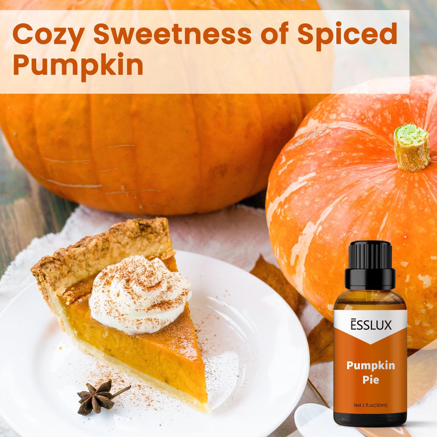Pumpkin Pie Fragrance Oil – ESSLUX Aromatherapy, 30 ml | Diffuser, Candle & Soap
