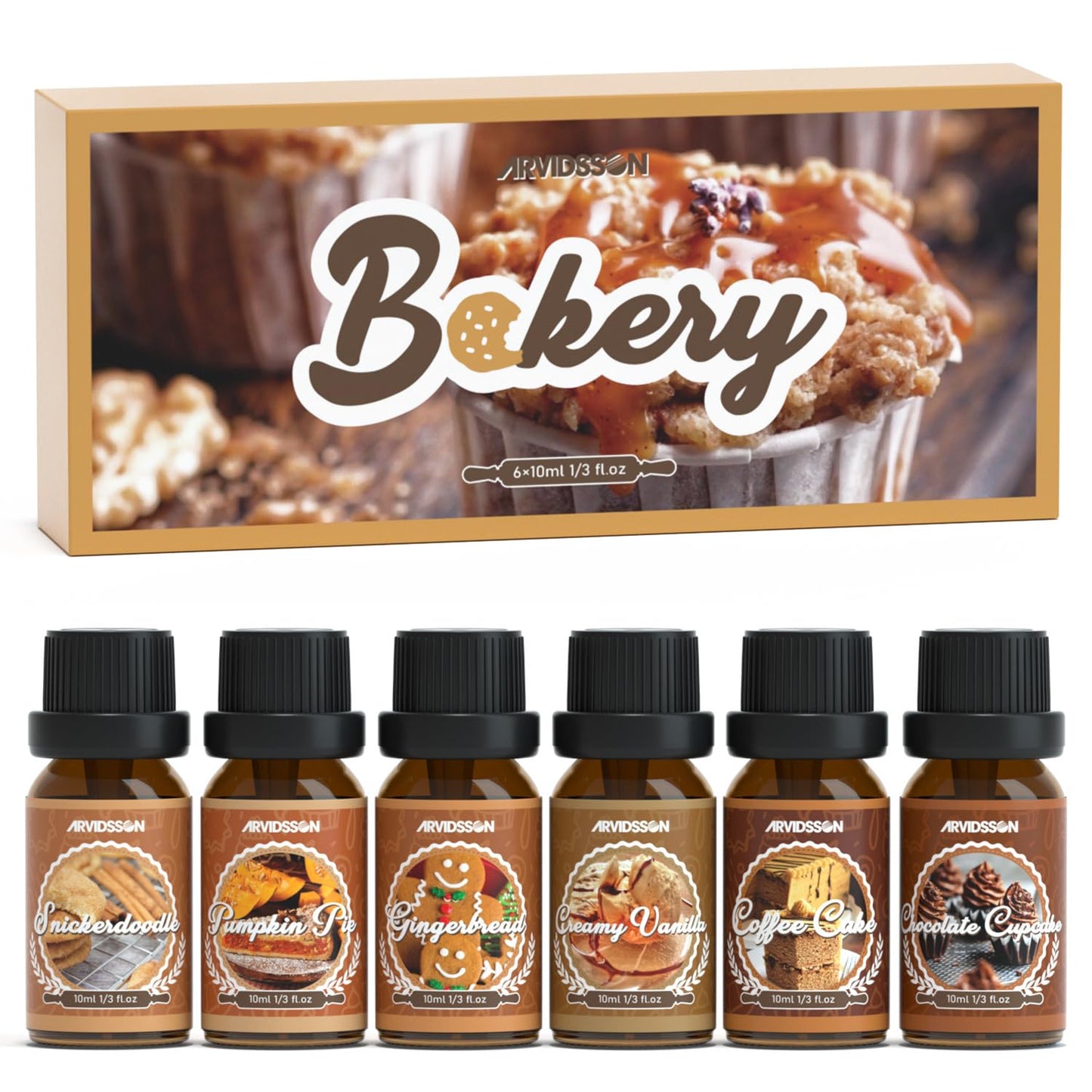 Bakery Fragrance Oils Set | ARVIDSSON Dessert Scents for Candles