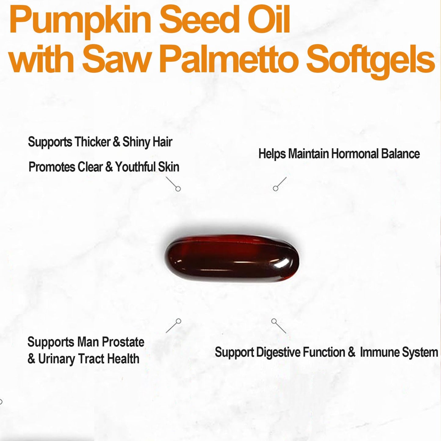 Pumpkin Seed Oil Capsules with Saw Palmetto – Cold-Pressed for Bladder & Prostate Health | Non-GMO, Gluten Free, 300 Softgels