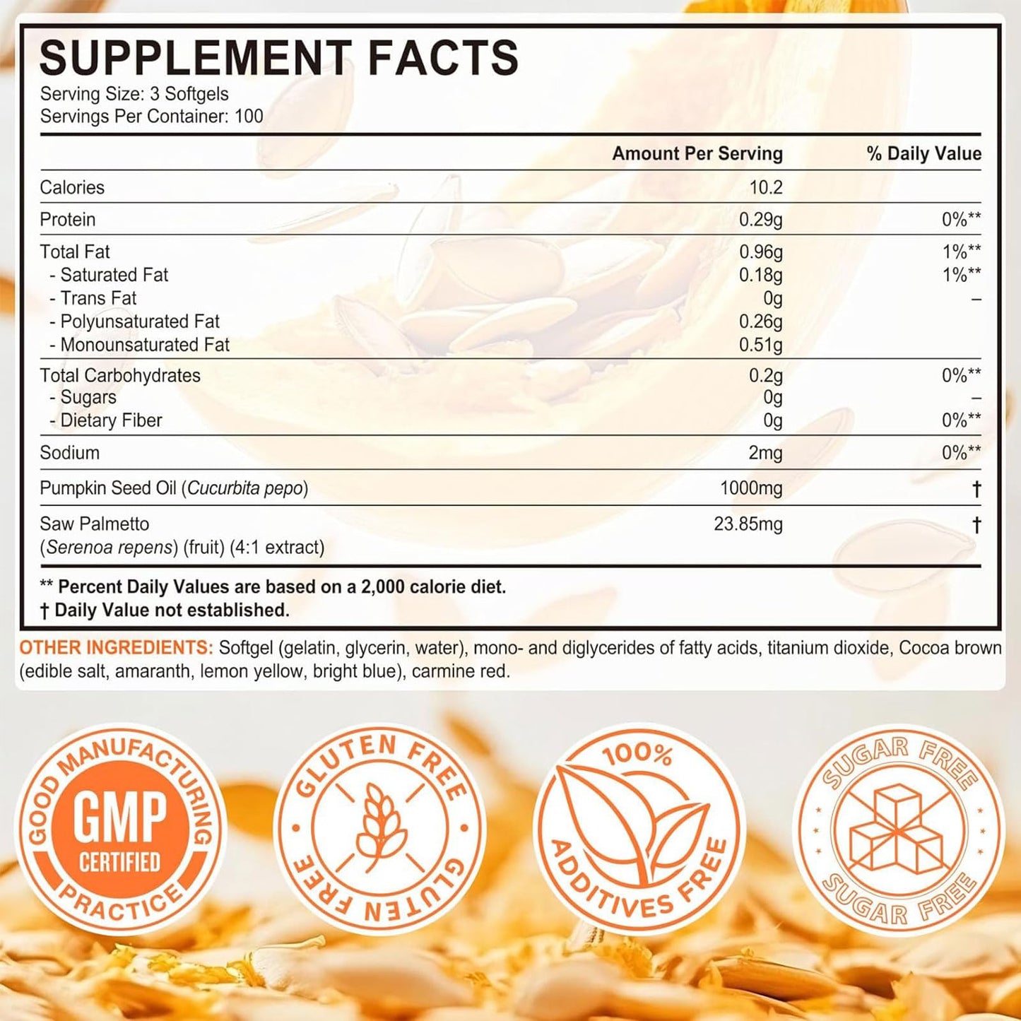 Pumpkin Seed Oil Capsules with Saw Palmetto – Cold-Pressed for Bladder & Prostate Health | Non-GMO, Gluten Free, 300 Softgels