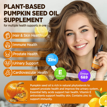 Pumpkin Seed Oil DHT Blocker for Hair Growth — Organic, 2 fl oz