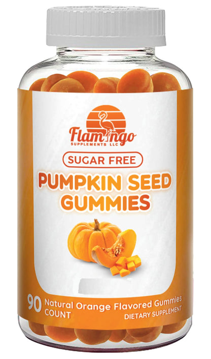 Pumpkin Seed Oil Gummies Sugar-Free - Hair Growth & Urinary Support | 90 Count | Vegan & Halal