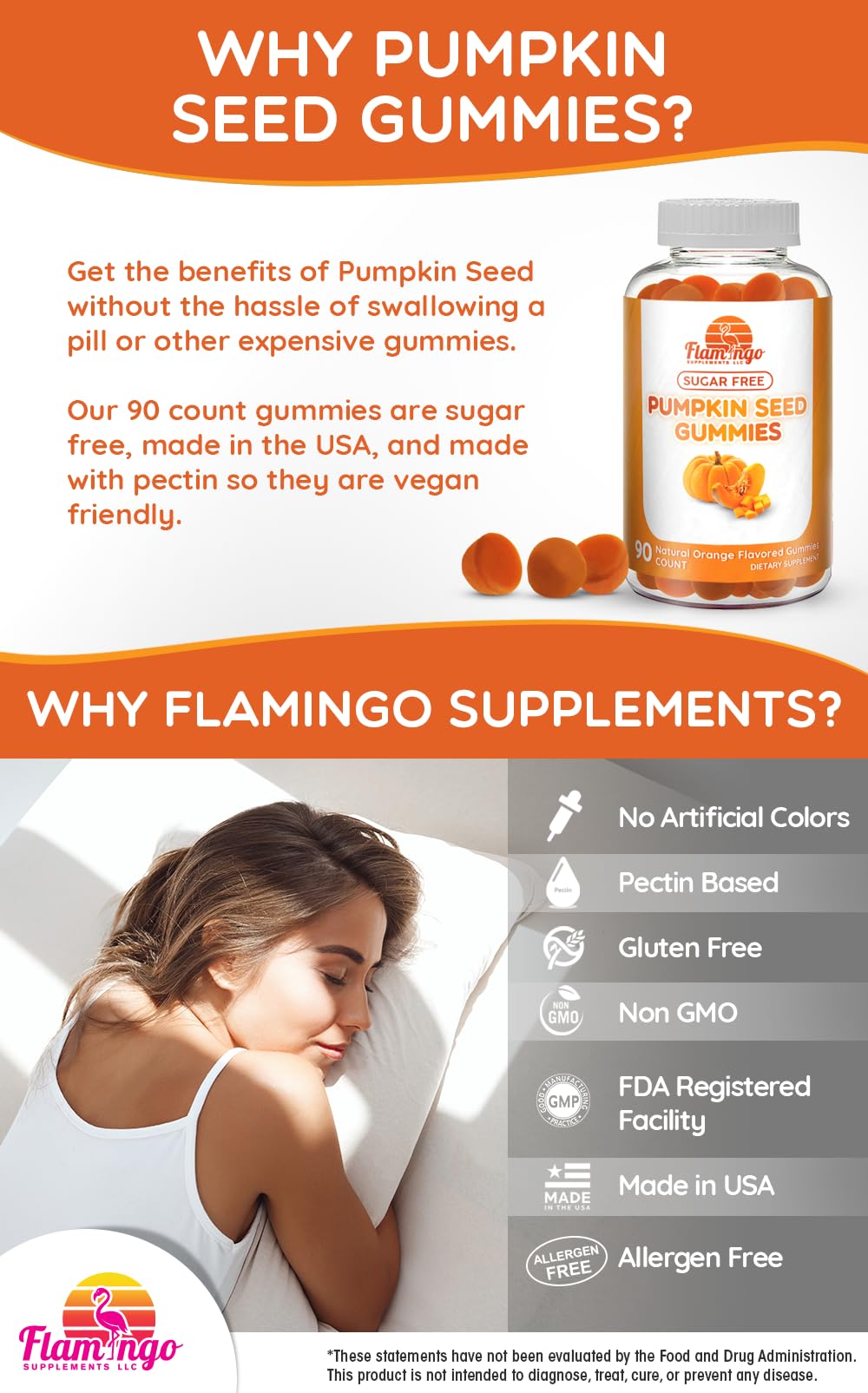 Pumpkin Seed Oil Gummies Sugar-Free - Hair Growth & Urinary Support | 90 Count | Vegan & Halal