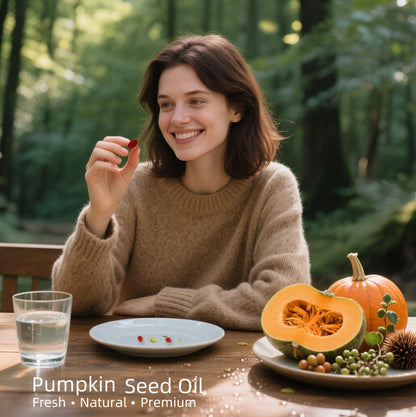 Pumpkin Seed Oil with Saw Palmetto – 4-in-1 300 Softgels, 3000mg Cold-Pressed Virgin Oil | Supports Hair, Prostate & Urinary Health | Vegan & Non-GMO