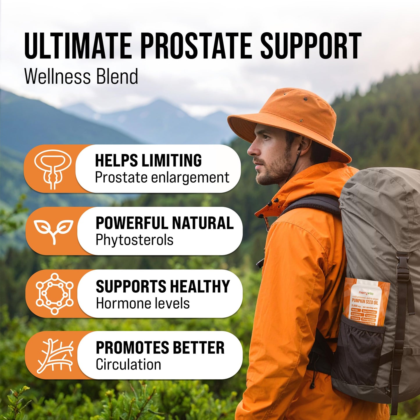 Pumpkin Seed Oil Prostate Health – Saw Palmetto, Turmeric, 3000mg/Serving, 300 Softgels | Non-GMO