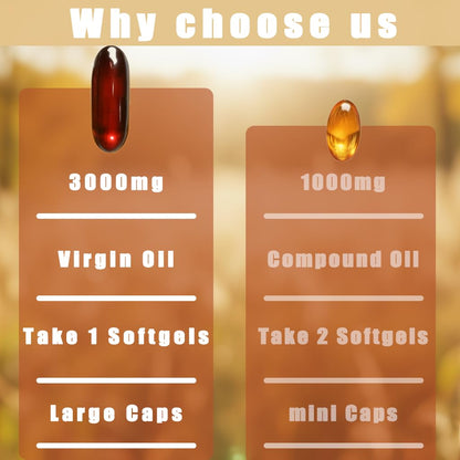 Pumpkin Seed Oil Softgels with Saw Palmetto – Cold-Pressed Virgin Oil, Prostate & Hair Support