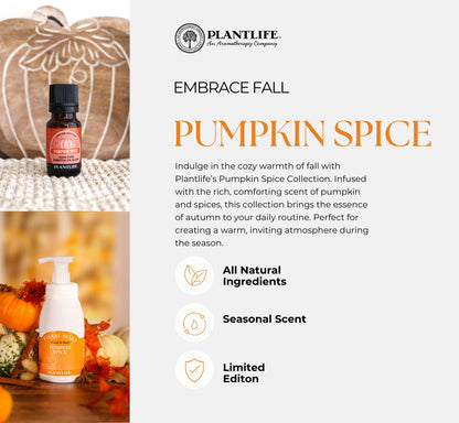 Plantlife Pumpkin Spice Aromatherapy Essential Oil Blend - 100% Pure Therapeutic Grade - Made in California