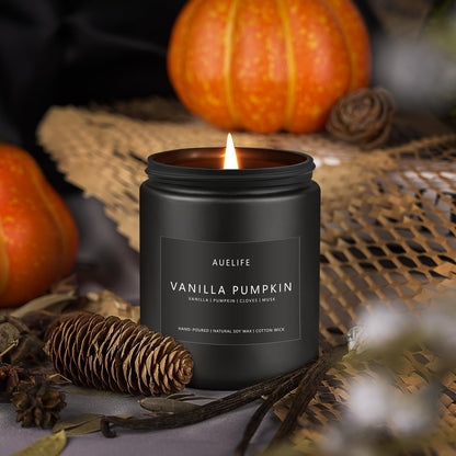 Fall Candle | Vanilla Pumpkin Scented Candle – 7 oz | Autumn Aromatherapy Gifts