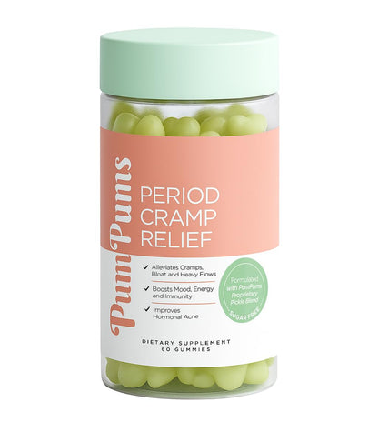 PumPums Period Cramp Relief Gummies | Vegan, Sugar-Free, 60 Gummies