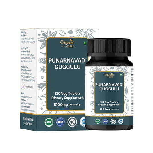 Punarnavadi Guggulu 120 Tablets – Organic Spree | Kidney Support | Ayurvedic Formulation | Vegetarian BritishVita | Premium UK Vitamins & Wellness Supplements