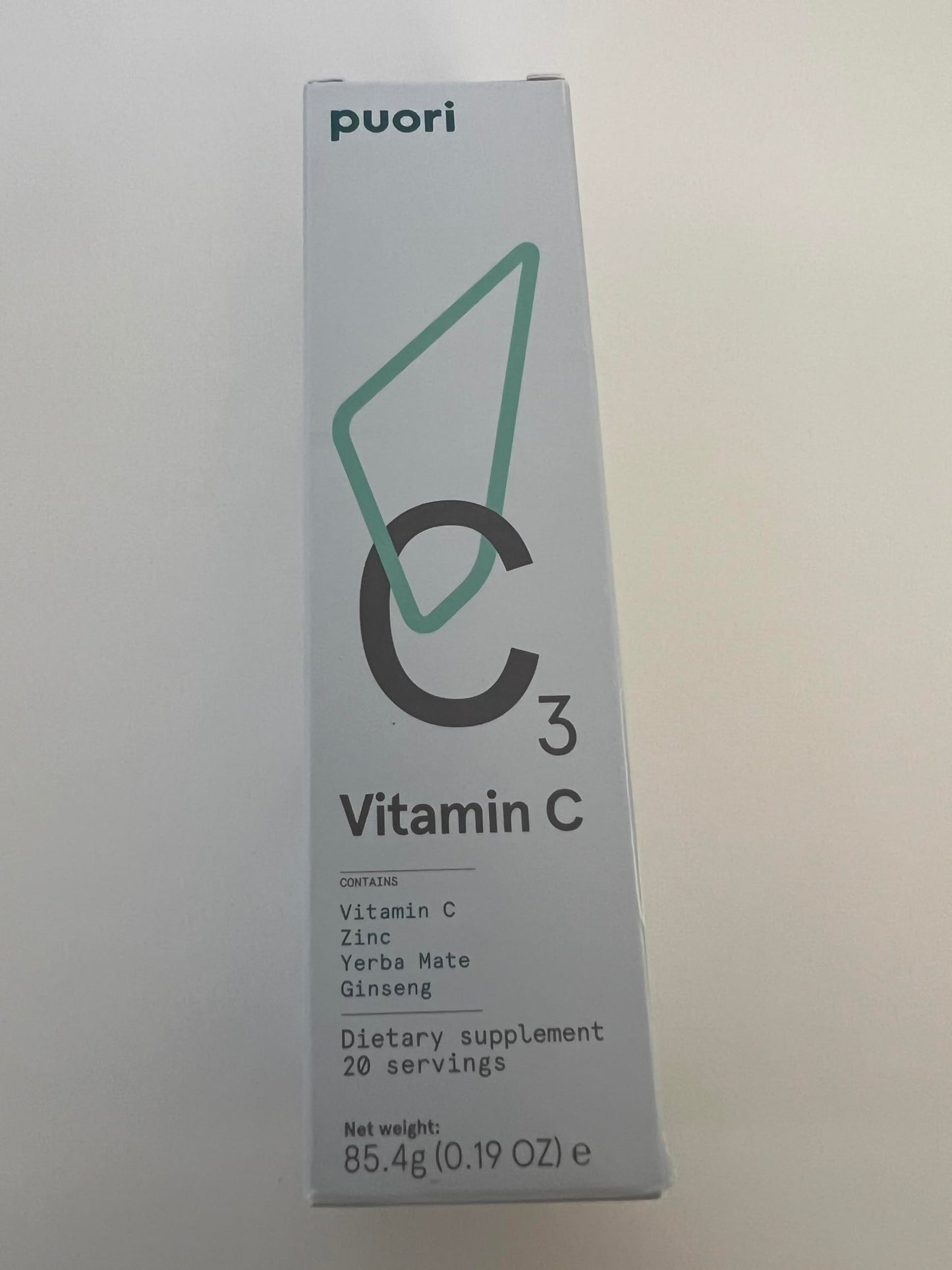 Puori C3 Vitamin C Supplement for Immune Support & Antioxidants – 20 Servings x 2 Packs | Vitamin C, Zinc, Yerba Mate, Ginseng