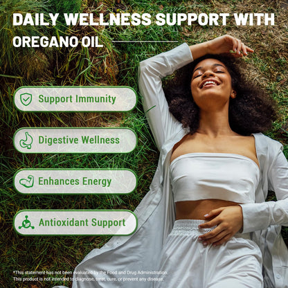 Puouoo 2 in 1 Oil of Oregano Capsules – Oregano Oil with Black Seed Oil (Carvacrol) | 300 Capsules