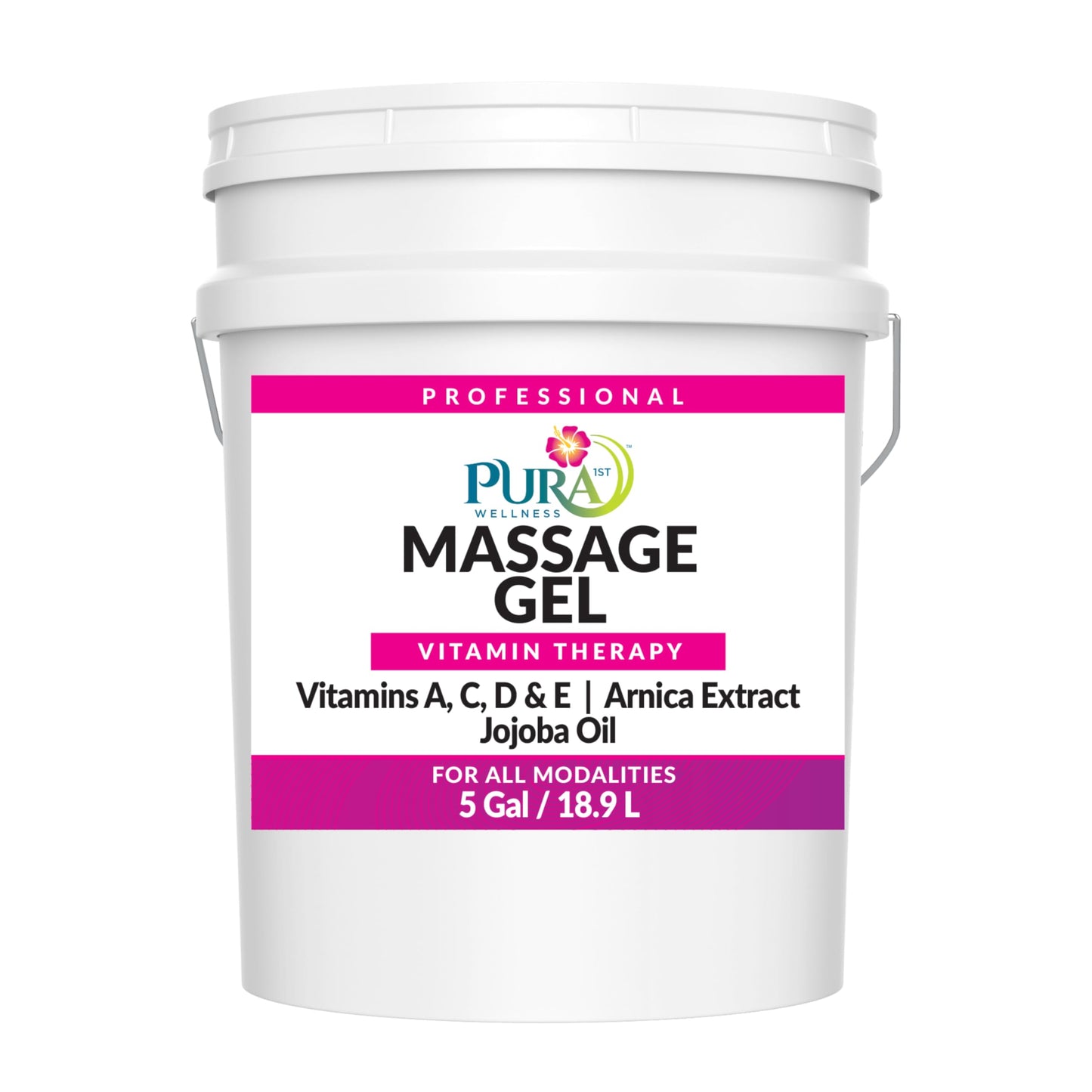PURA 1st Vitamin Therapy Massage Gel — Hypoallergenic, Unscented, Deep Tissue Support (5 Gallon)