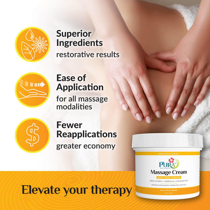 PURA 1st Wellness Deep Tissue Massage Cream - 4oz, Unscented for Physical Therapy