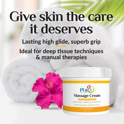 PURA 1st Wellness Deep Tissue Massage Cream - 4oz, Unscented for Physical Therapy