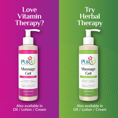 PURA 1st Wellness Massage Gel 8oz – Hypoallergenic Deep Tissue Relief