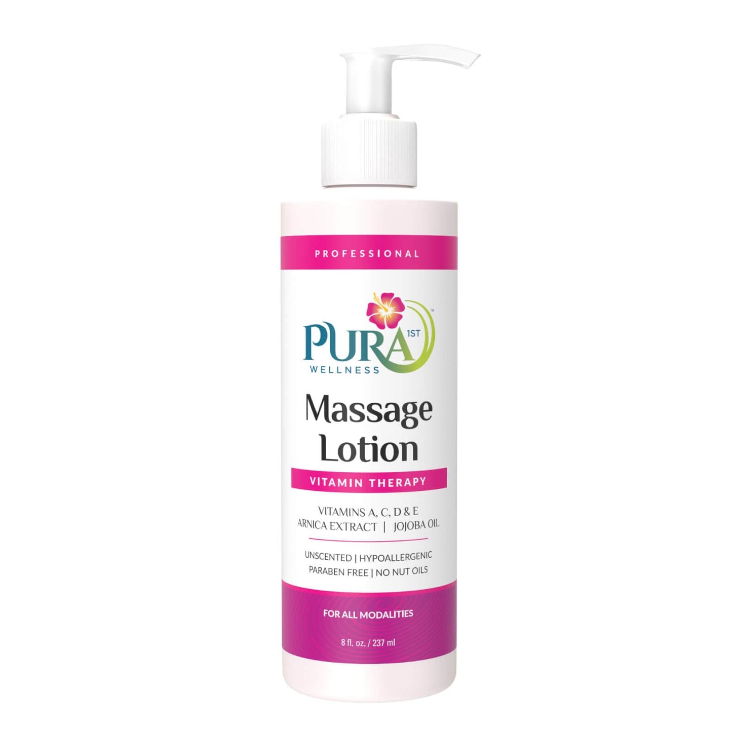 PURA 1st Wellness Massage Lotion - Unscented 8oz for Physical Therapy