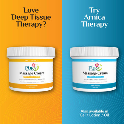 PURA 1st Wellness Deep Tissue Massage Cream - 4oz, Unscented for Physical Therapy