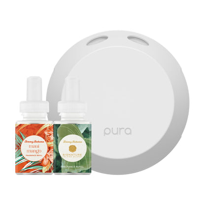 Pura 4 Smart Fragrance Diffuser Starter Set - Maui Mango & Island Blend Refills