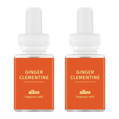 Pura & Allos Ginger Clementine Fragrance Refill for Smart Home Diffusers - 2 Pack