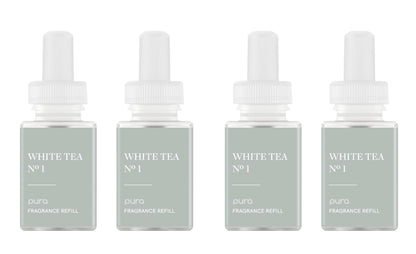 Pura Smart Home Air Diffuser Fragrance Refill — 120 Hours, 4 Pack, White Tea No.1